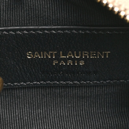 Saint Laurent Calfskin Matelasse Monogram Key Pouch Light Taupe 7 of 7