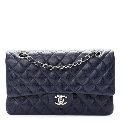 Chanel Caviar Quilted Medium Double Flap Navy 1 of 9
