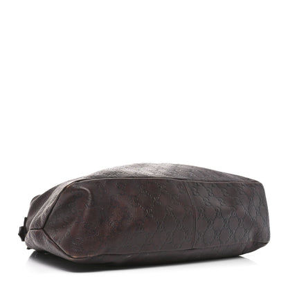 Gucci Guccissima Medium Horsebit Chain Hobo Dark Brown 4 of 12