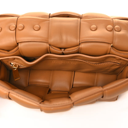 Bottega Veneta Lambskin Maxi Intreccio Padded Chain Cassette Crossbody Bag Caramel 5 of 9