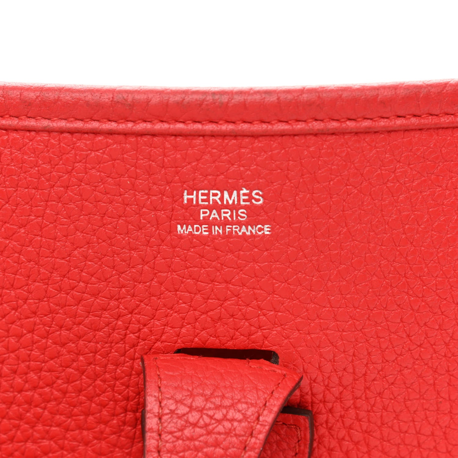 Hermes Taurillon Clemence Evelyne III PM Rouge Tomate 6 of 13