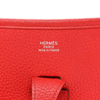 Hermes Taurillon Clemence Evelyne III PM Rouge Tomate 6 of 13