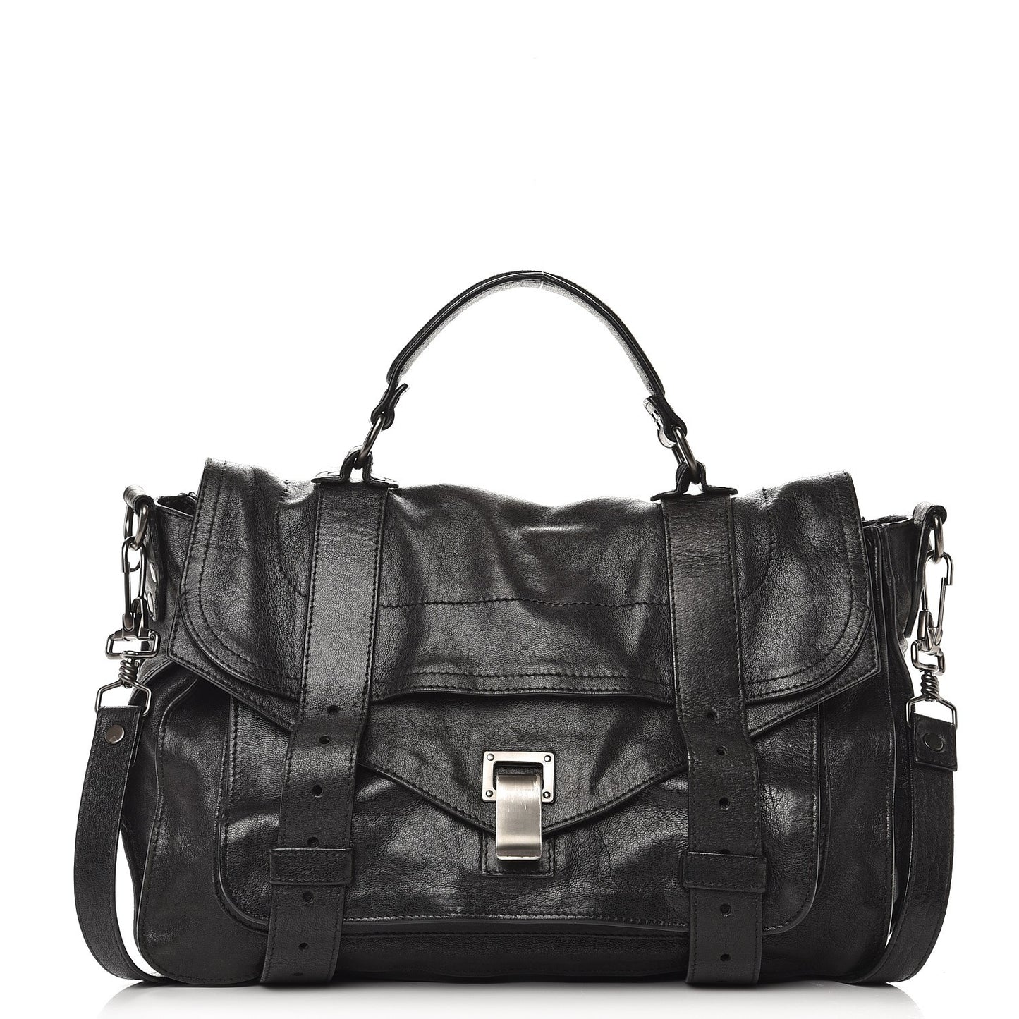 Lambskin Medium PS1 Satchel Black