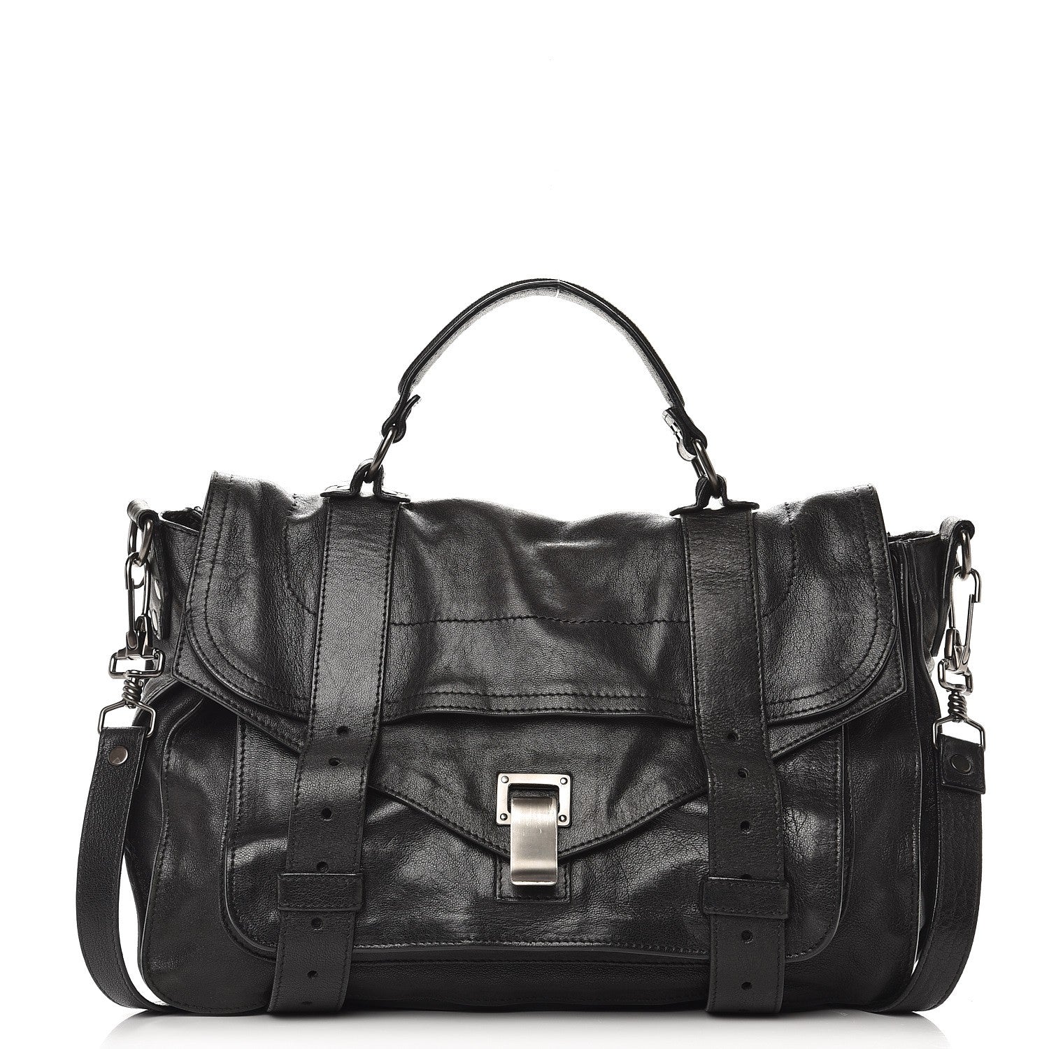 Proenza Schouler Lambskin Medium PS1 Satchel Black 1 of 10