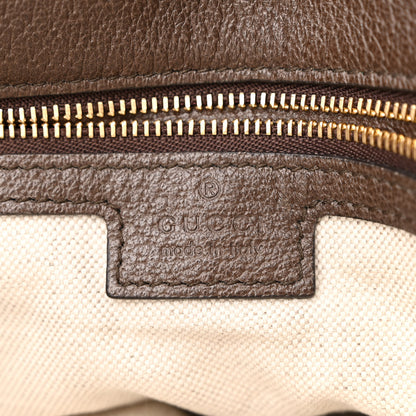 Gucci GG Supreme Monogram Textured Dollar Calfskin Web Medium Blondie Shoulder Flap Bag Beige Ebony New Acero 7 of 11