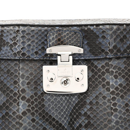 Gucci Python Lady Lock Clutch Blue 8 of 13