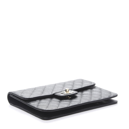 Chanel Caviar Quilted Square Flap Clutch Black 4 of 11