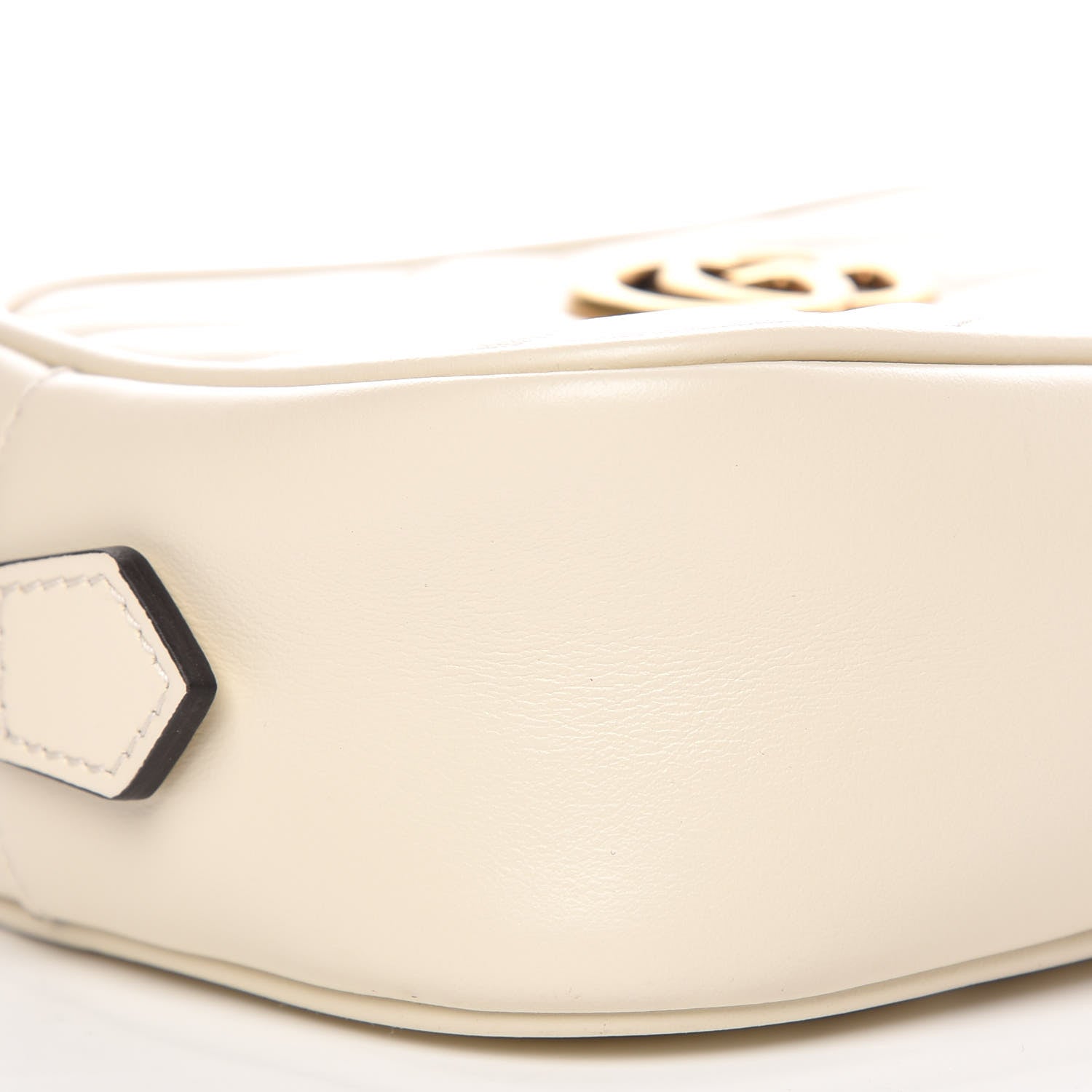 Gucci Calfskin Matelasse Mini GG Marmont Chain Shoulder Bag White 8 of 11