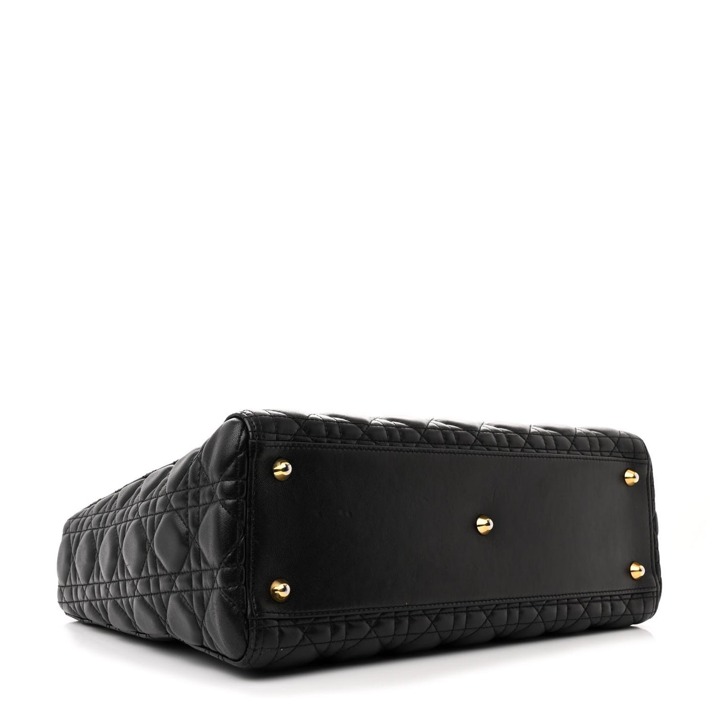 Lambskin Cannage Large Lady Dior Black