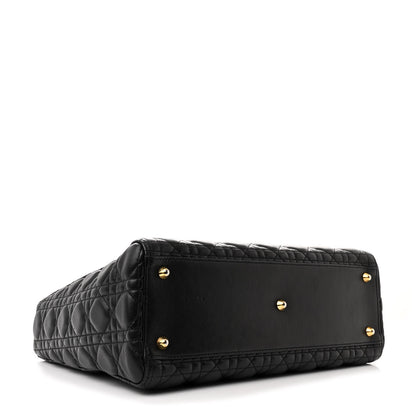 Christian Dior Lambskin Cannage Large Lady Dior Black 4 of 12
