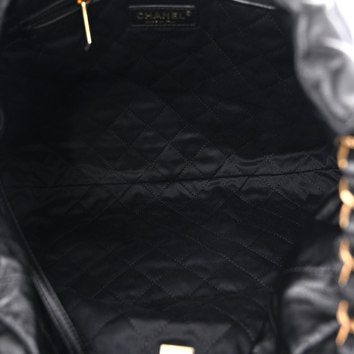 Chanel Shiny Calfskin Quilted Chanel 22 Black 6 of 11