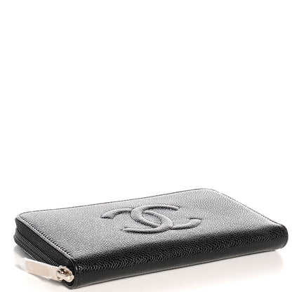 Chanel Caviar CC Large Gusset Zip Around Wallet Black 4 of 9
