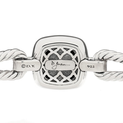 David Yurman Sterling Silver Diamond Black Onyx Albion Cable Bracelet 3 of 4