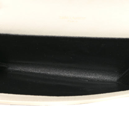 Saint Laurent Grain De Poudre Monogram Uptown Chain Wallet Crema Soft 6 of 14