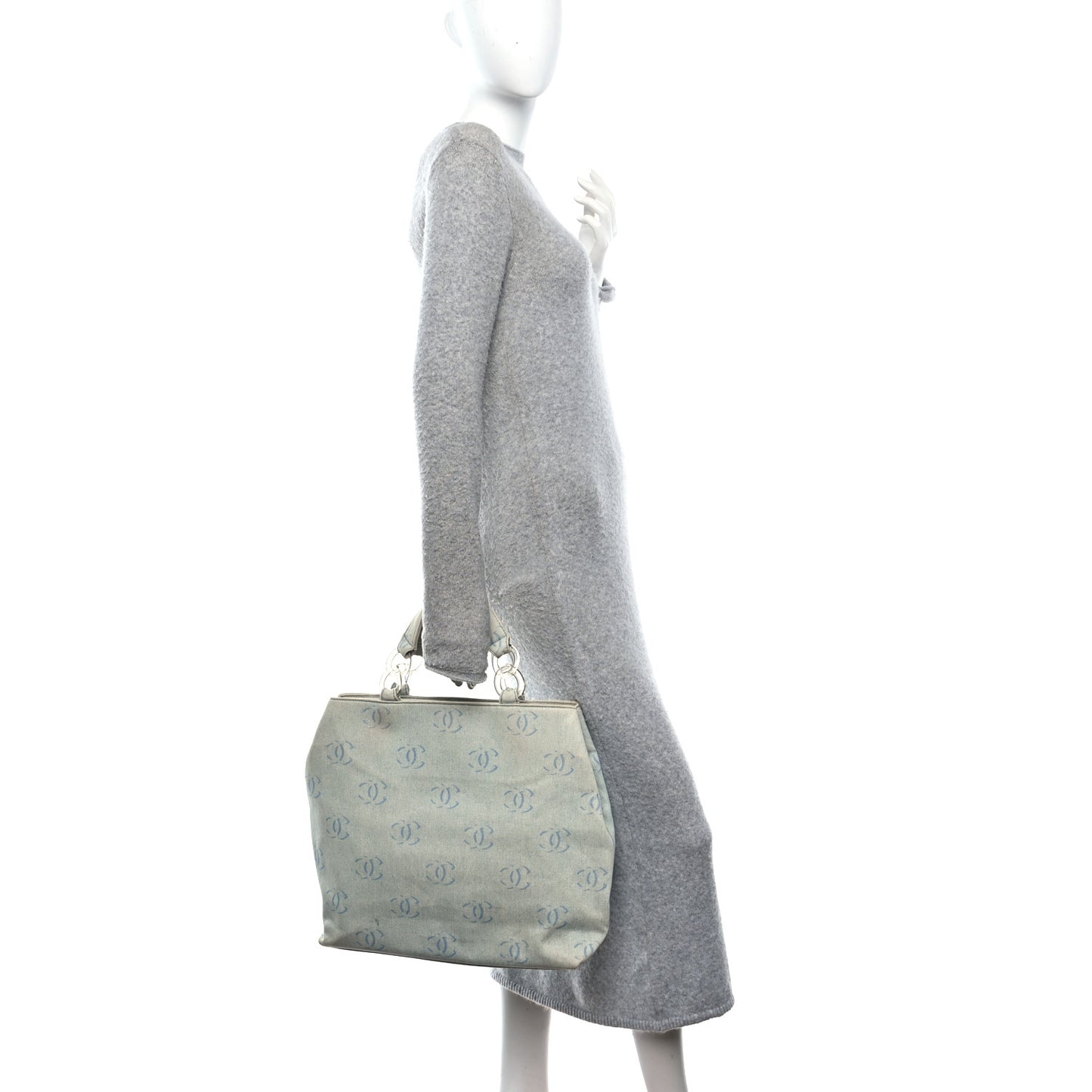 Denim Large CC Tote Light Blue