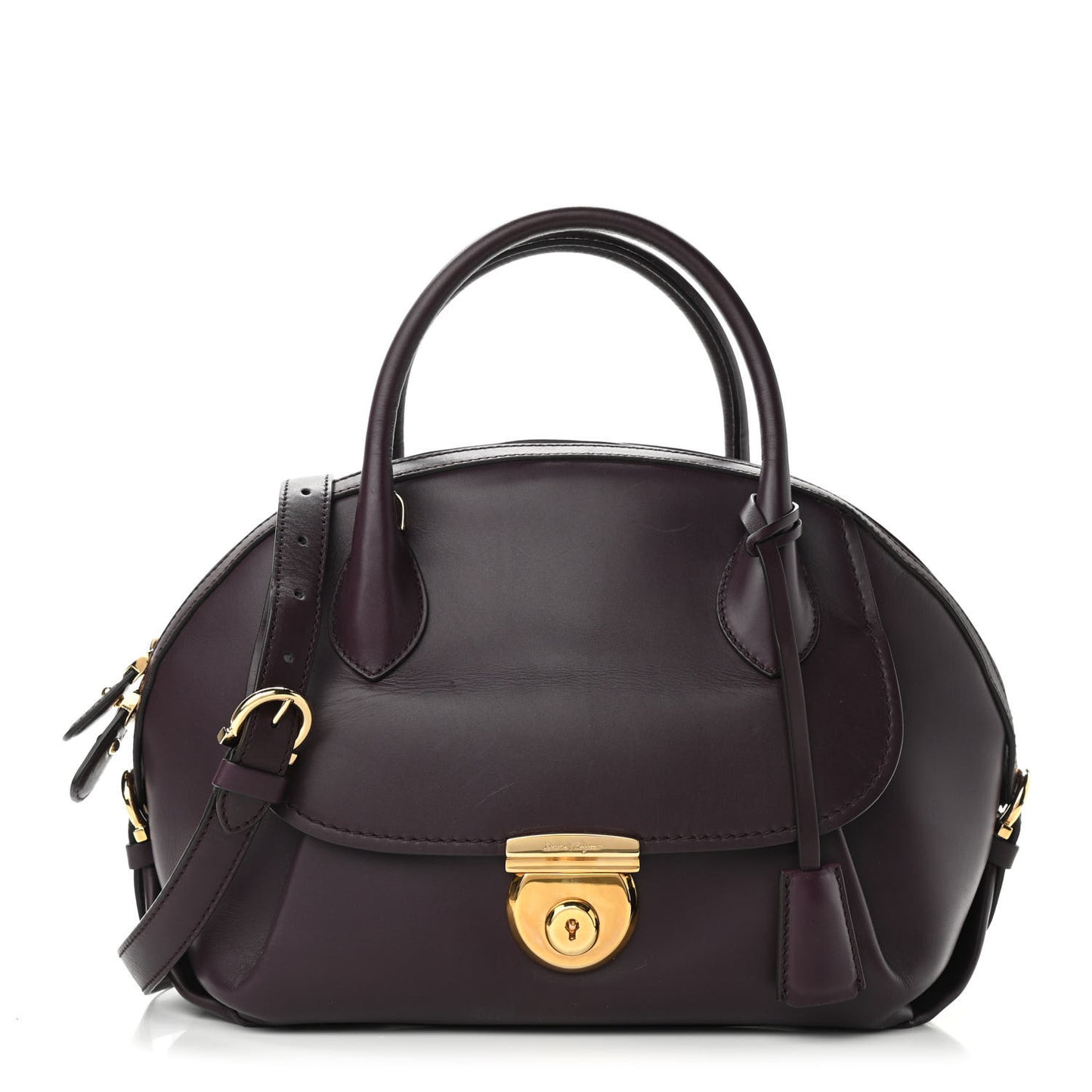 Calfskin Fiamma Bag Plum