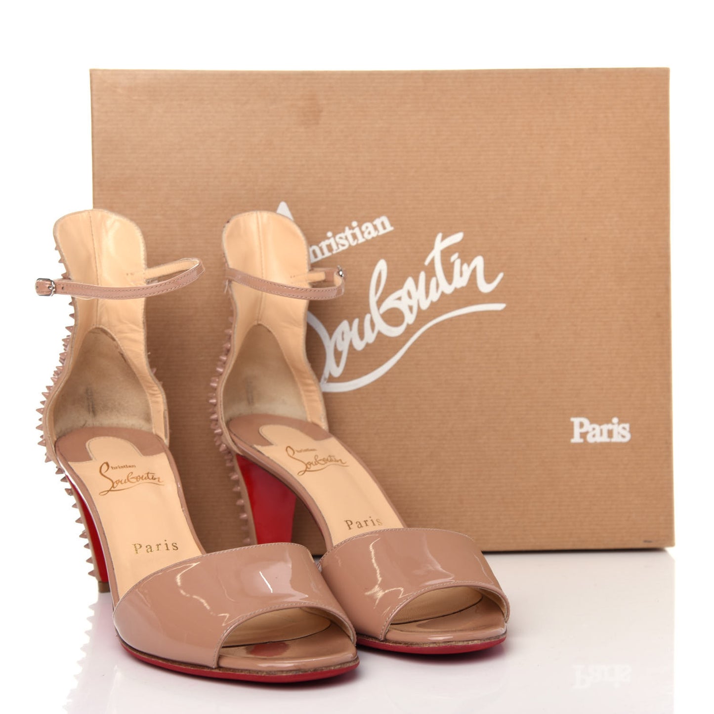 Patent Nappa Trezanita 70 Sandals 38 Nude