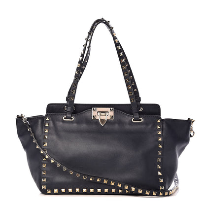 Valentino Garavani Vitello Small Rockstud Tote Marine 1 of 15