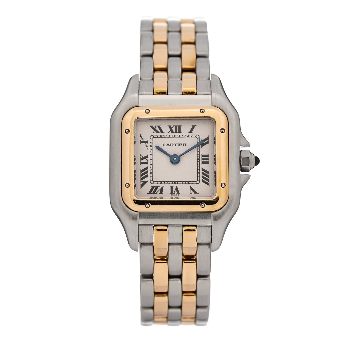Stainless Steel 18K Yellow Gold 22mm Panthere Quartz Watch