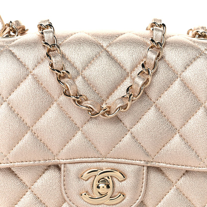 Chanel Metallic Lambskin Quilted Mini Square Flap Gold 8 of 12