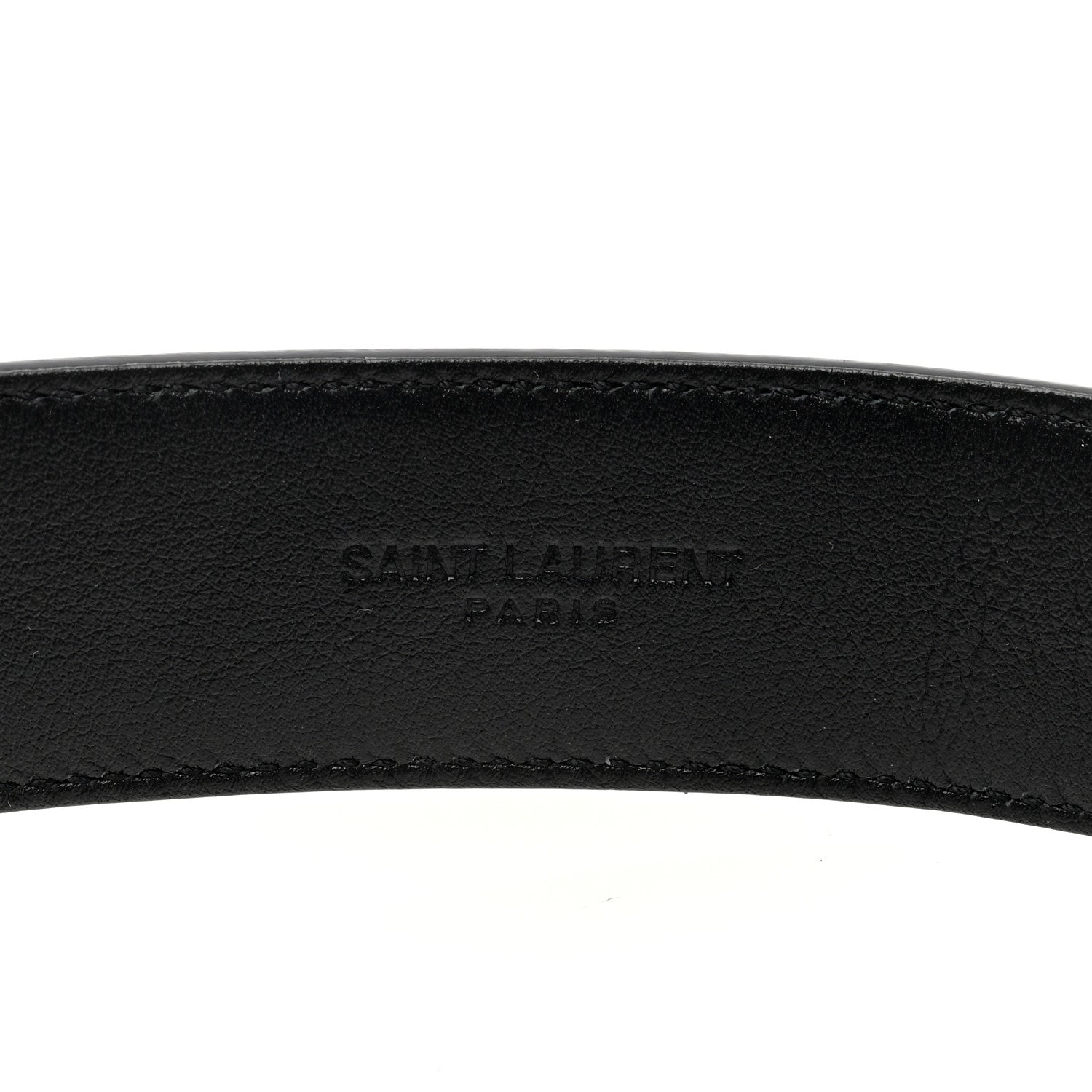 Saint Laurent Smooth Calfskin Monogram Square Buckle Belt 90 36 Black 3 of 4