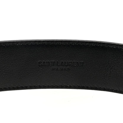 Saint Laurent Smooth Calfskin Monogram Square Buckle Belt 90 36 Black 3 of 4