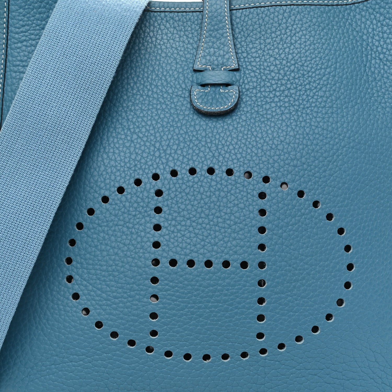 Hermes Taurillon Clemence Evelyne PM Blue Jean 8 of 12