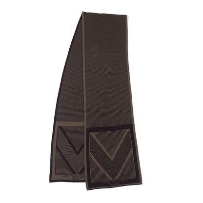 Louis Vuitton Cashmere Striped V Scarf Brown 1 of 4