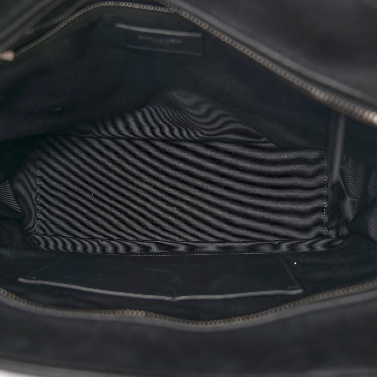 Sheepskin Matelasse Chevron Large Monogram Shopping Bag Black