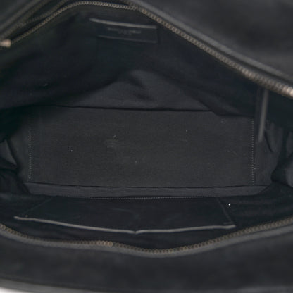 Saint Laurent Sheepskin Matelasse Chevron Large Monogram Shopping Bag Black 5 of 9