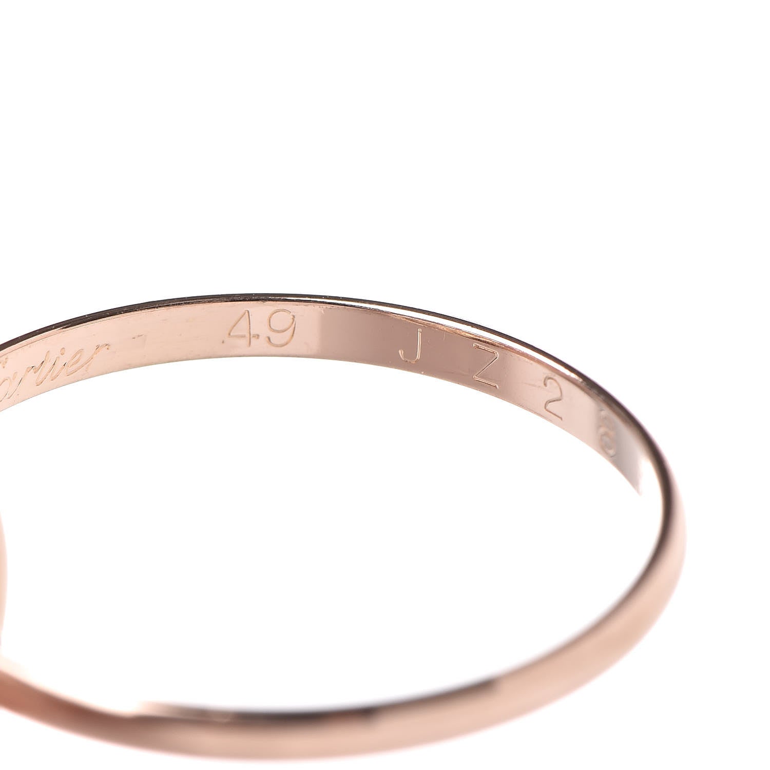 Cartier 18K Pink Yellow White Gold 7 Band Trinity Ring 49 4.75 6 of 7