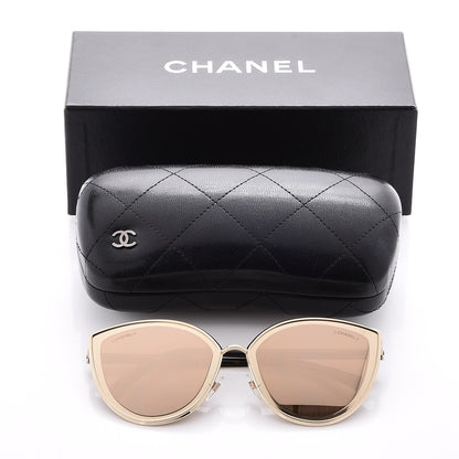 Chanel Metal Cat Eye Sunglasses 4222 Gold 8 of 8