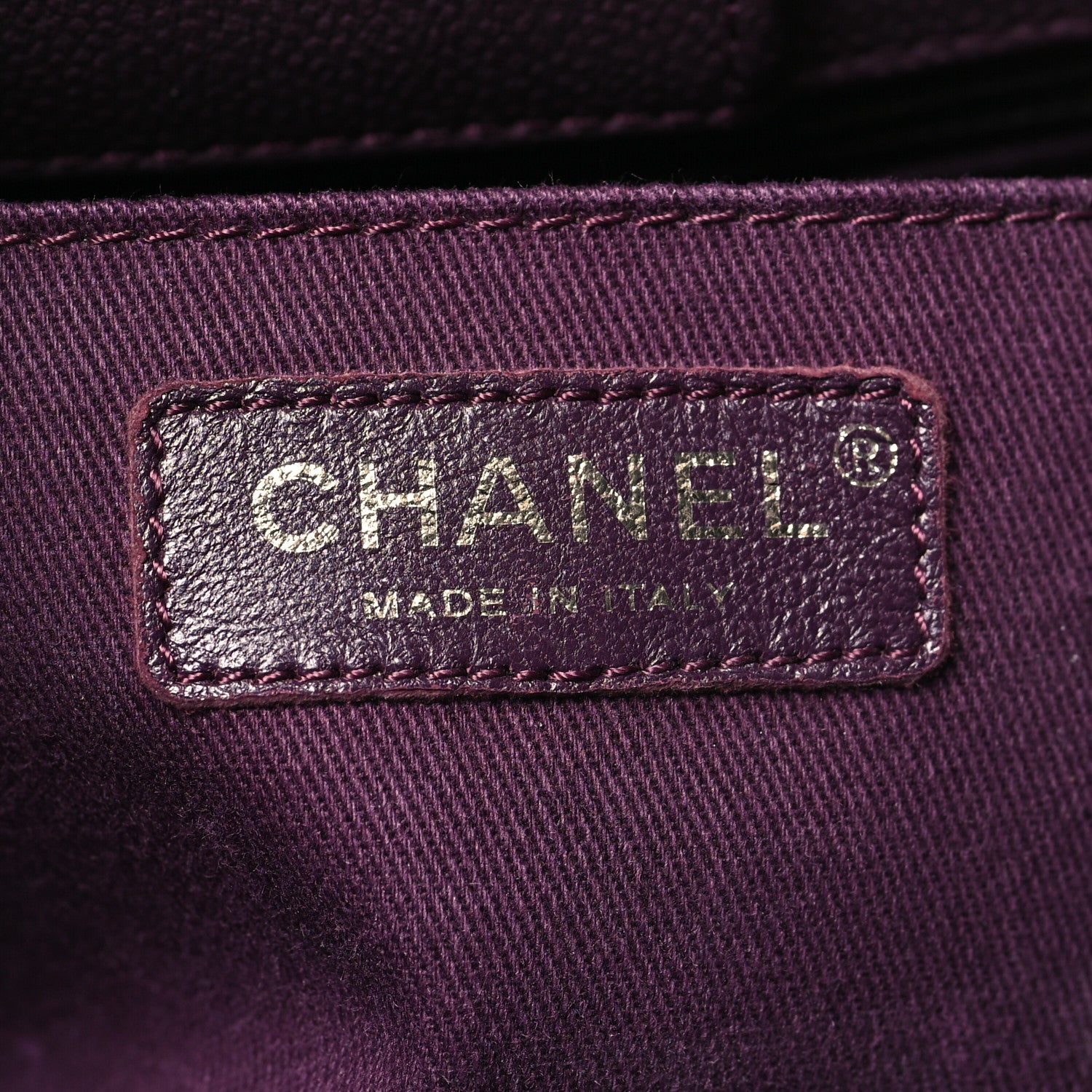 Chanel Washed Caviar Quilted Turn Around Ligne Tote Dark Purple 6 of 11