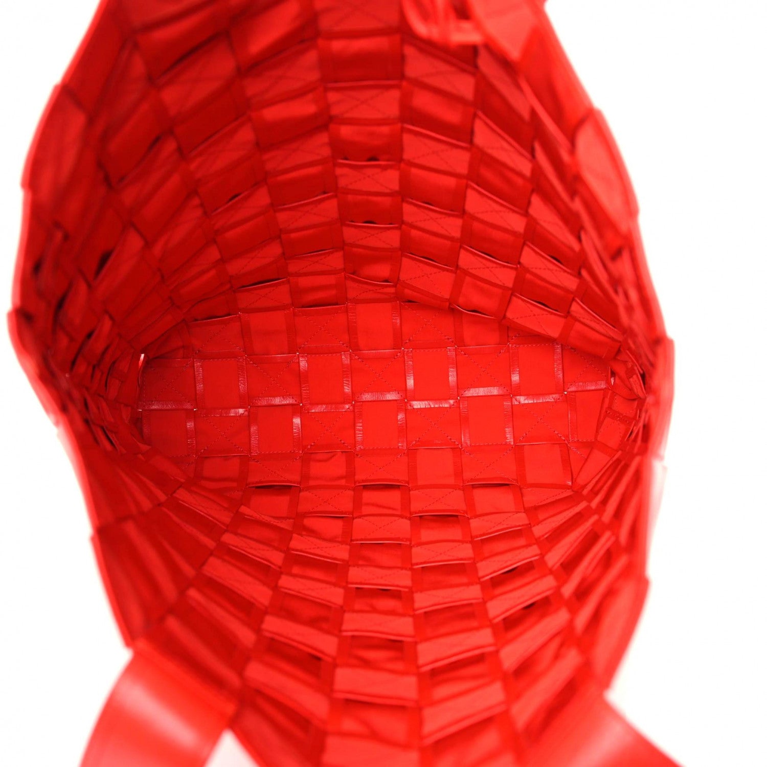 Bottega Veneta Calfskin Maxi Intrecciato Cassette Tote Tomato 6 of 9