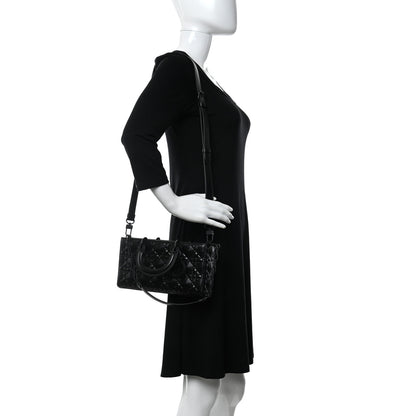 Christian Dior Calfskin Cannage Diamond Micro Lady D-Joy Black 2 of 11
