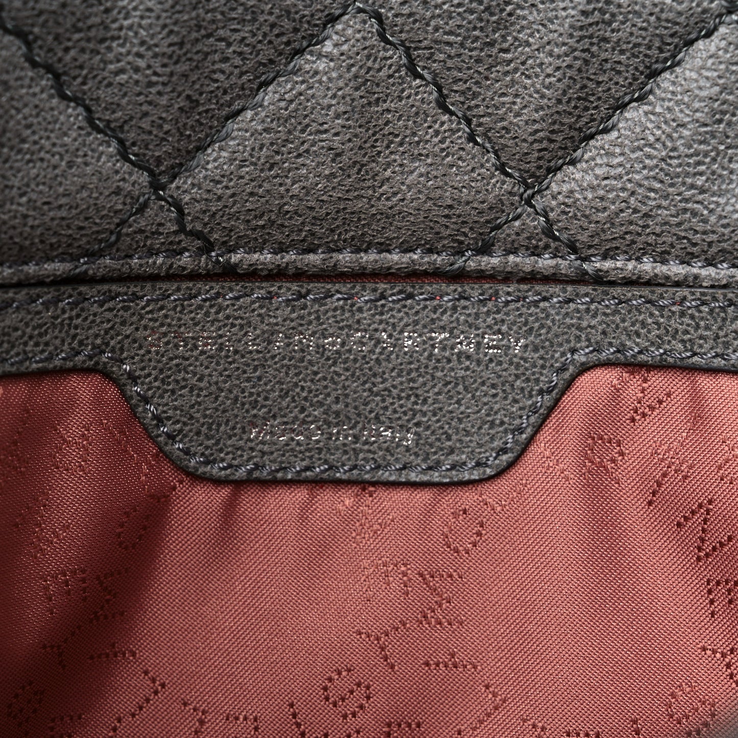Shaggy Deer Quilted Falabella Clutch Grey