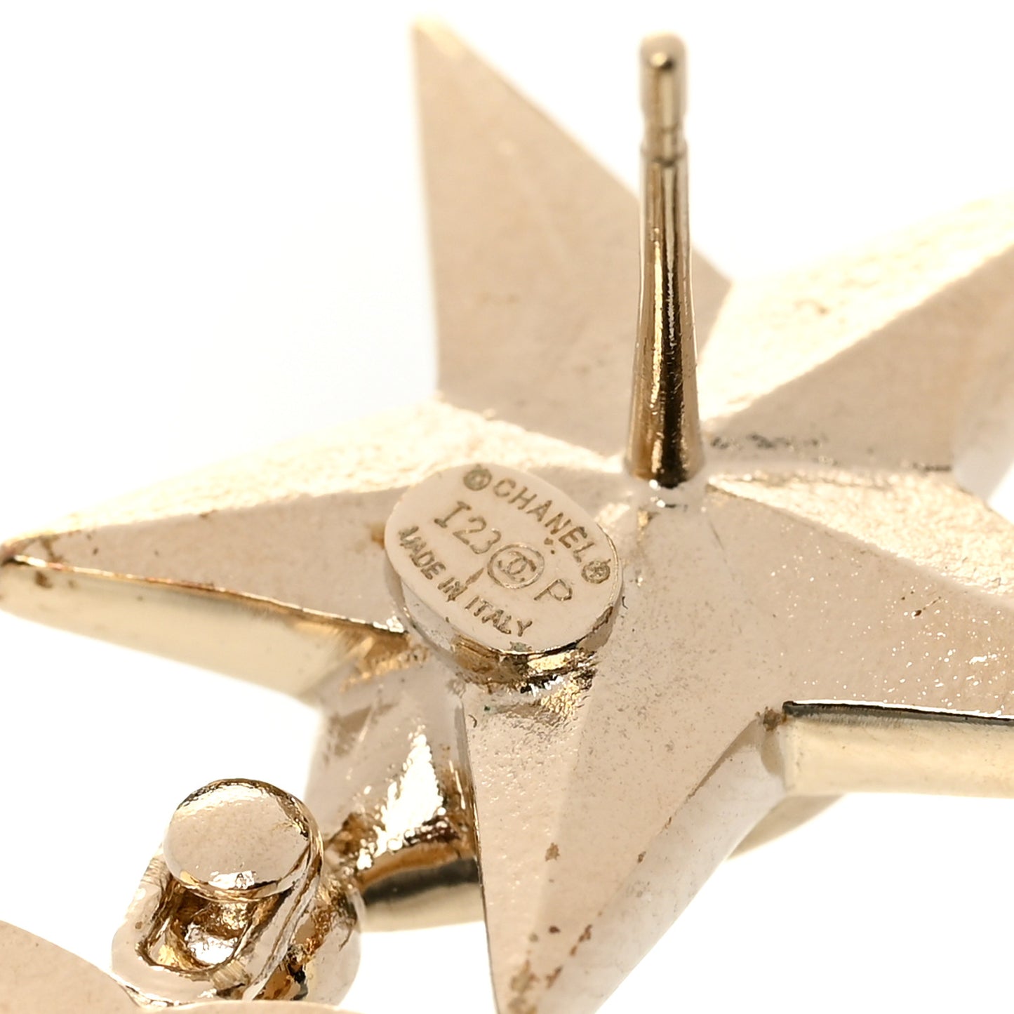 Crystal CC Star Drop Earrings Gold Blue Pink