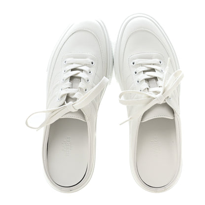 Hermes Calfskin Keep Mule Sneakers 40 White 2 of 9