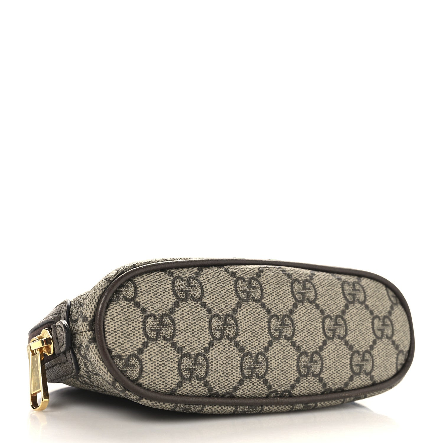 Gucci GG Supreme Monogram Textured Calfskin Web Medium Ophidia Cosmetic Case Beige Ebony New Acero 4 of 6