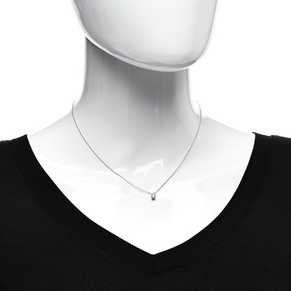 Tiffany Platinum Diamond .12ct Solitaire Pendant Necklace 2 of 5