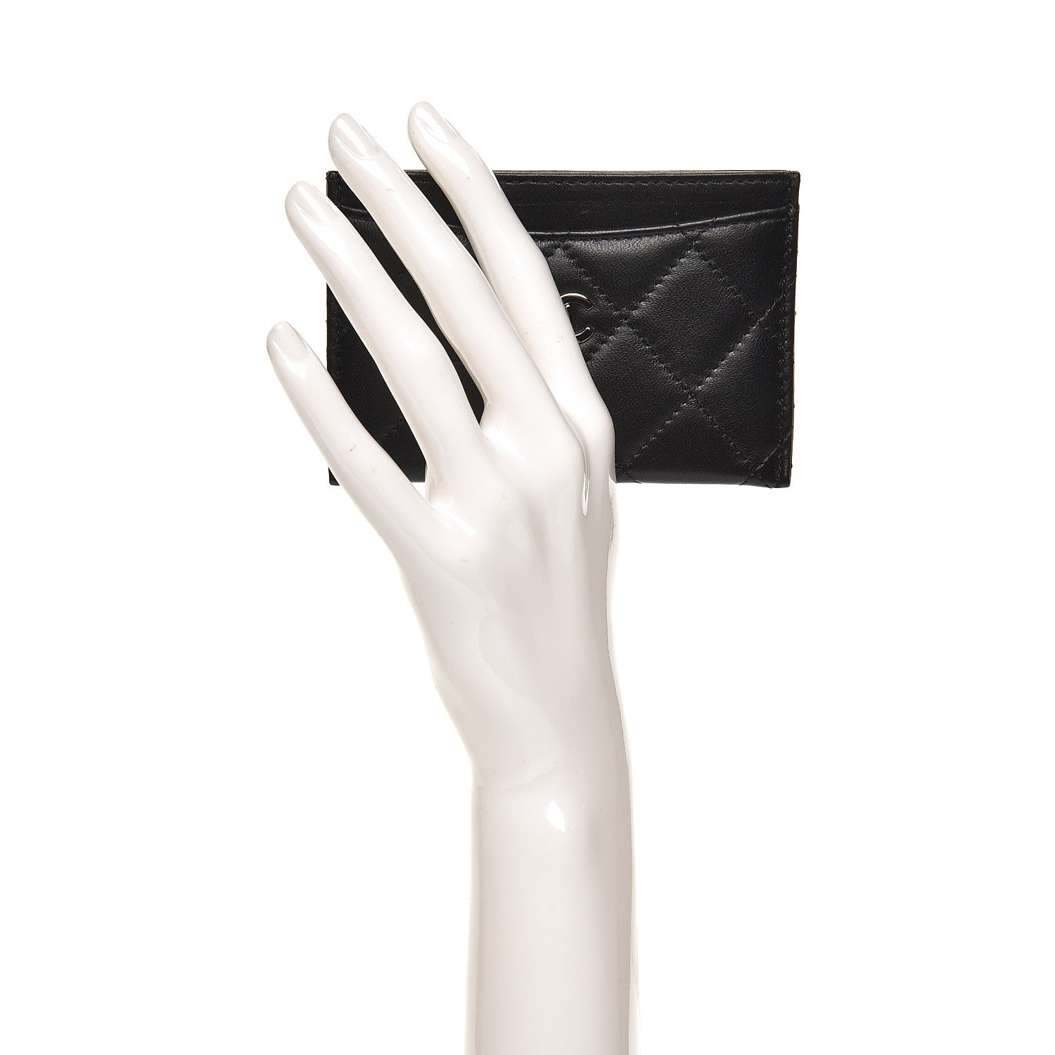 Chanel Lambskin Quilted Card Holder Black 2 of 9