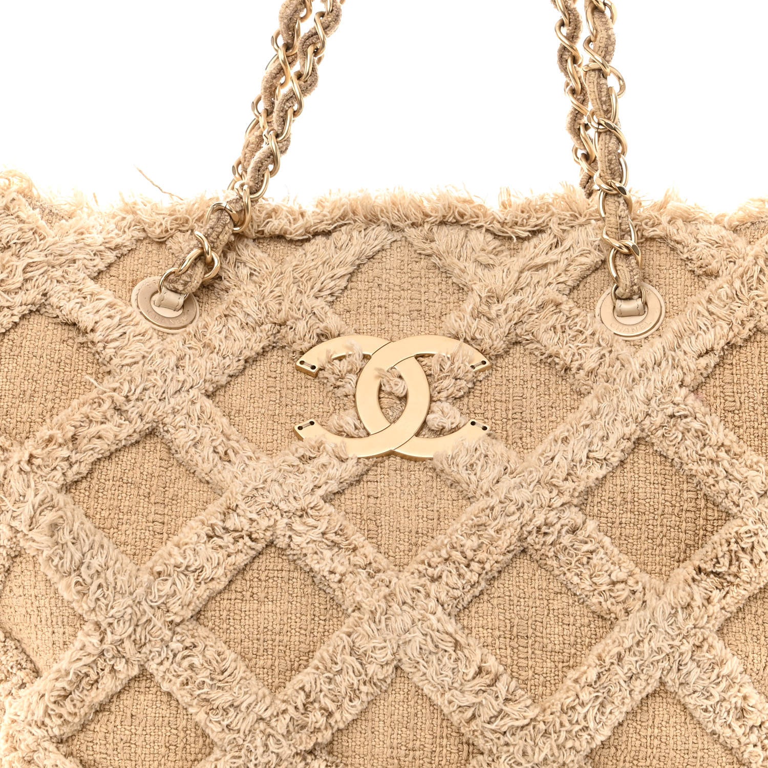 Chanel Tweed Nature Tote Beige 7 of 9