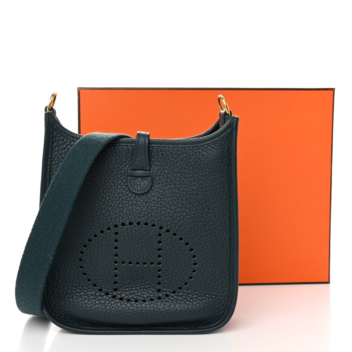 Hermes Taurillon Clemence Amazone Evelyne TPM Vert Cypress 11 of 11