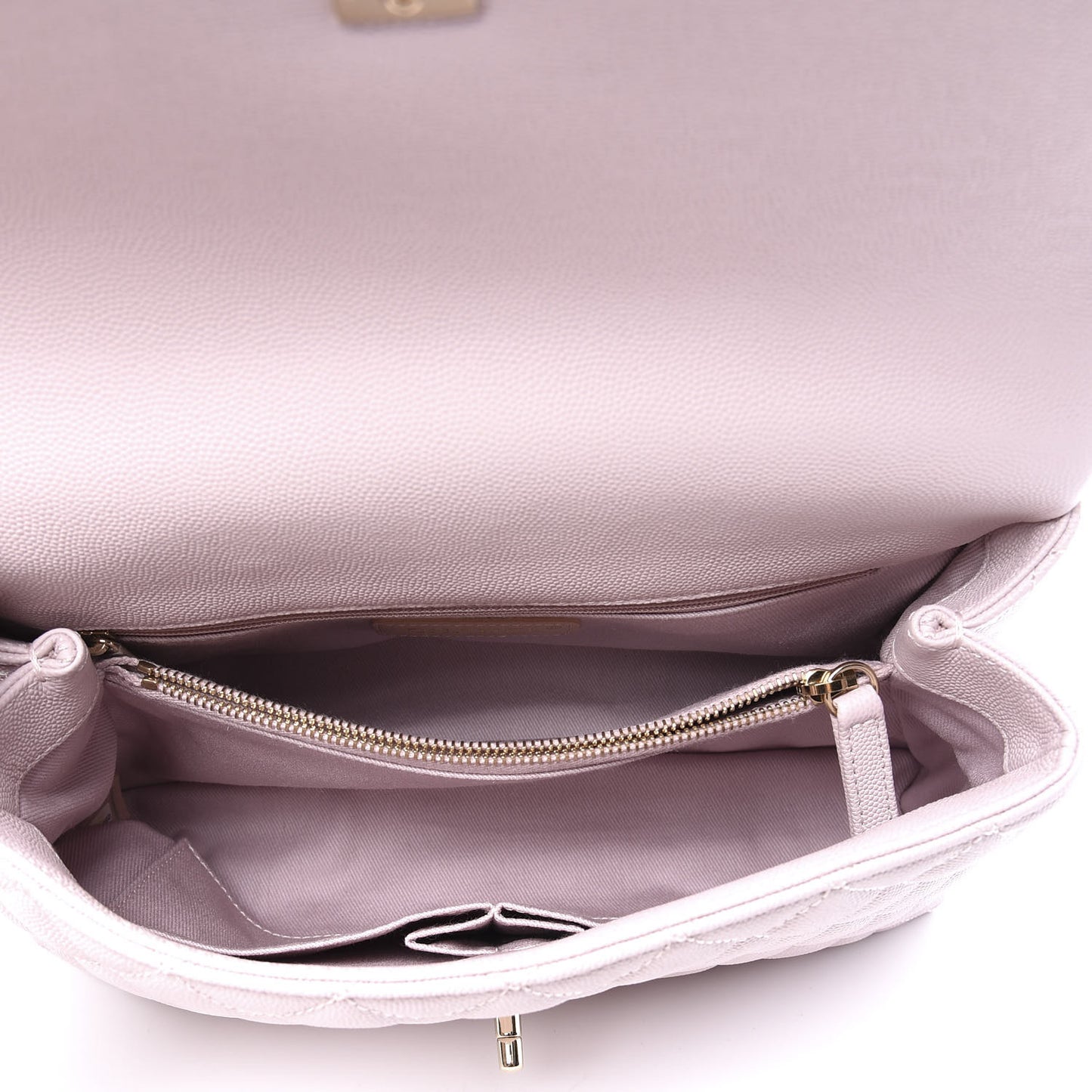 Caviar Quilted Small Coco Handle Flap Lilas Lilac