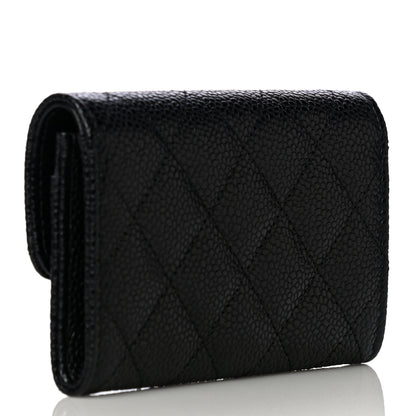 Chanel Caviar Quilted Flap Card Holder Black 3 of 12