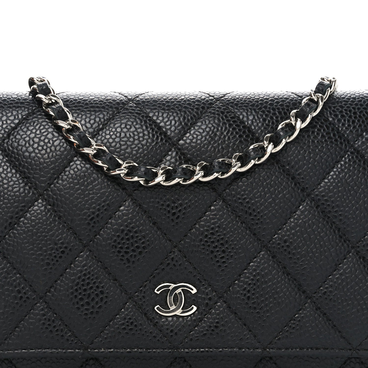 Chanel Caviar Quilted Wallet on Chain WOC Black 9 of 12