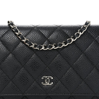 Chanel Caviar Quilted Wallet on Chain WOC Black 9 of 12