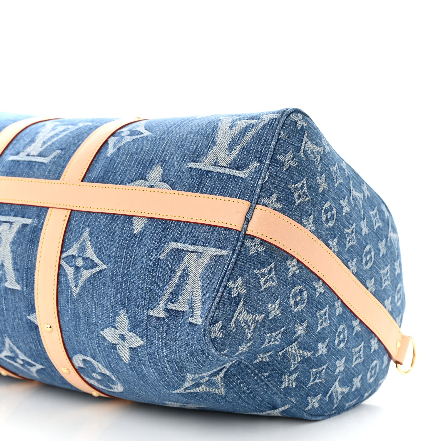Louis Vuitton Denim Monogram New LV Remix Keepall Bandouliere 45 Blue 8 of 9