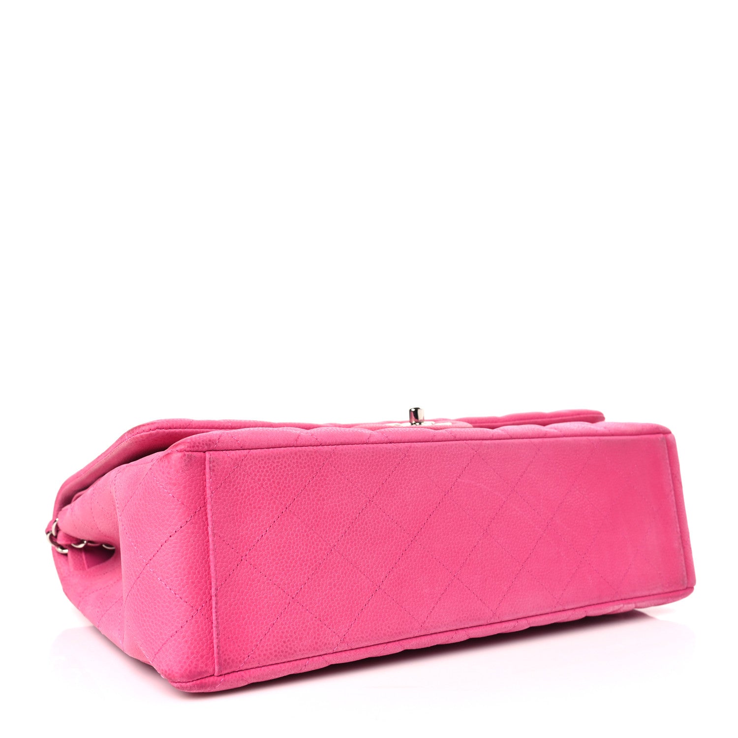 Chanel Iridescent Caviar Quilted Maxi Double Flap Hot Pink 4 of 9