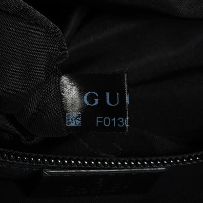Gucci Coated Canvas Interlocking G Double Buckle Flap Messenger Bag Black 8 of 9